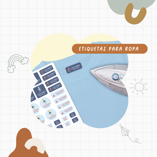 Paquetes de Etiquetas Planchables para Ropa