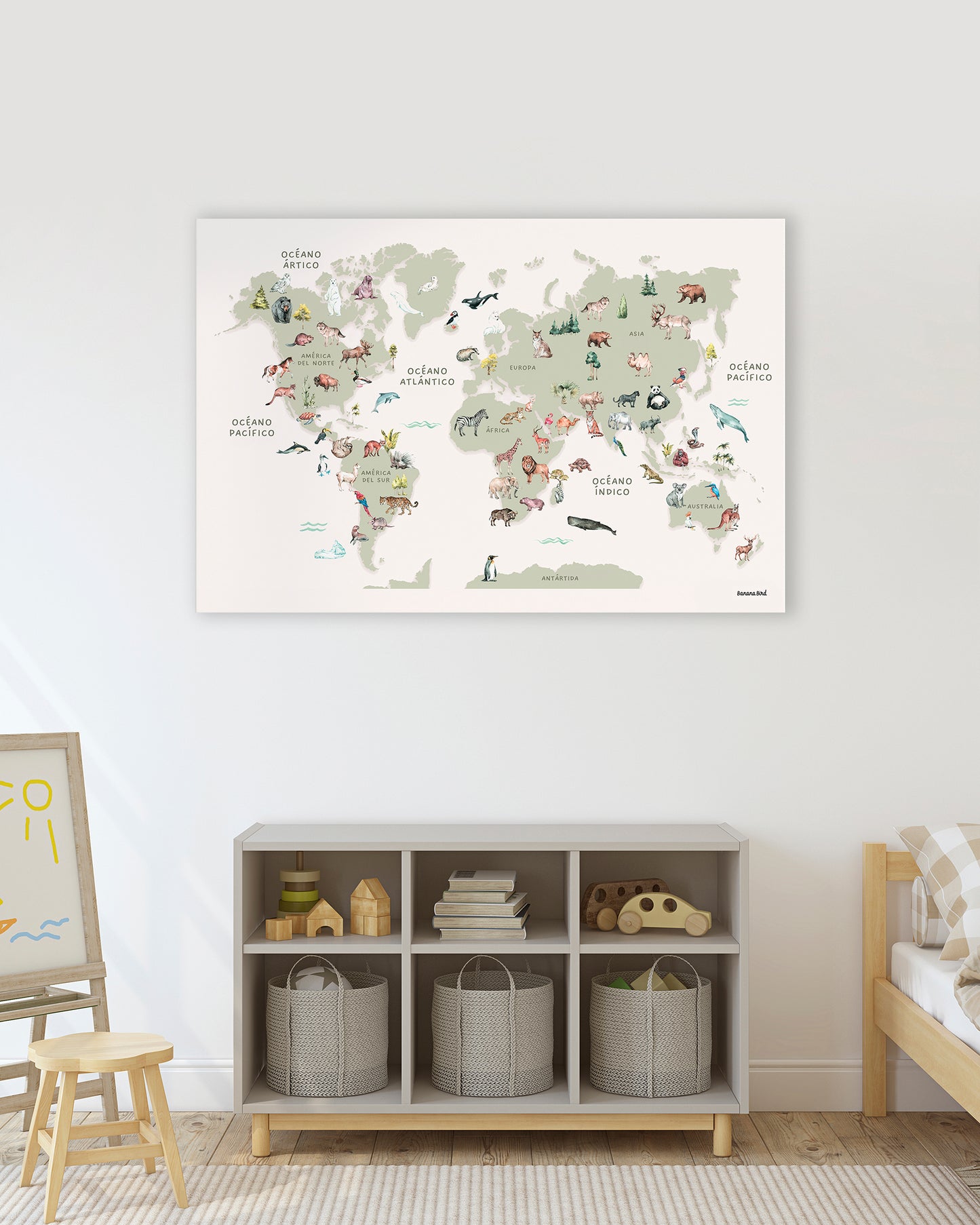 Cuadro en Canvas  - Mapa del Mundo