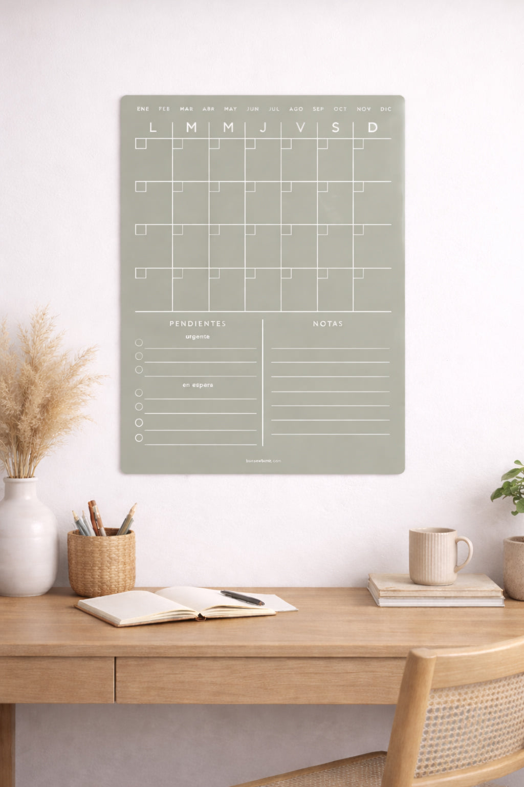Planner Mensual en Vinil Removible - Personalizable