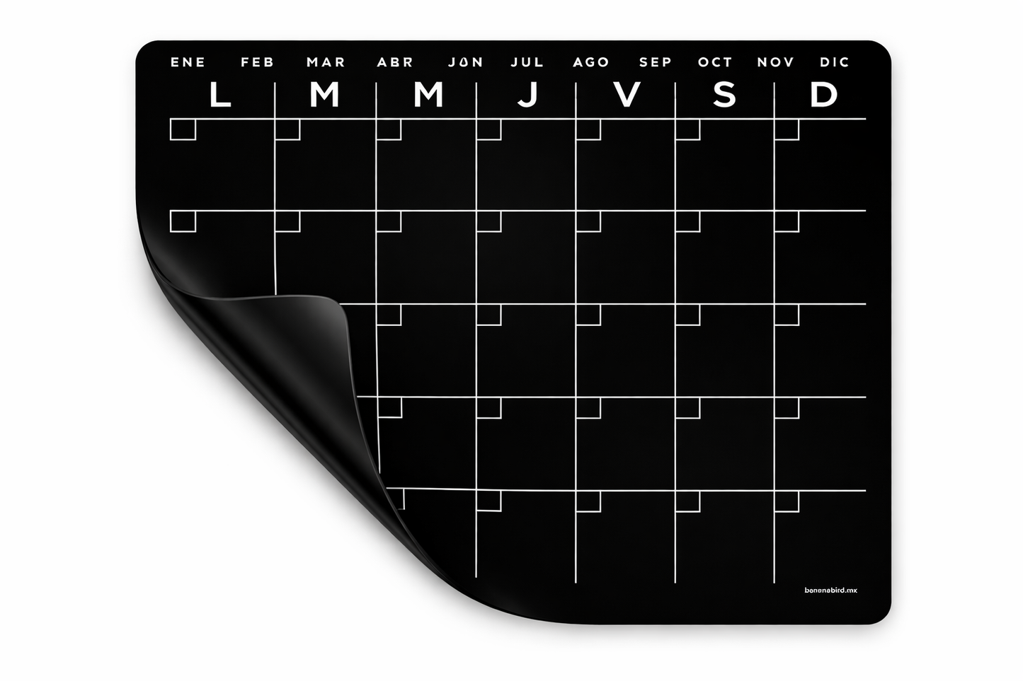 Planner Mensual Magnético Negro
