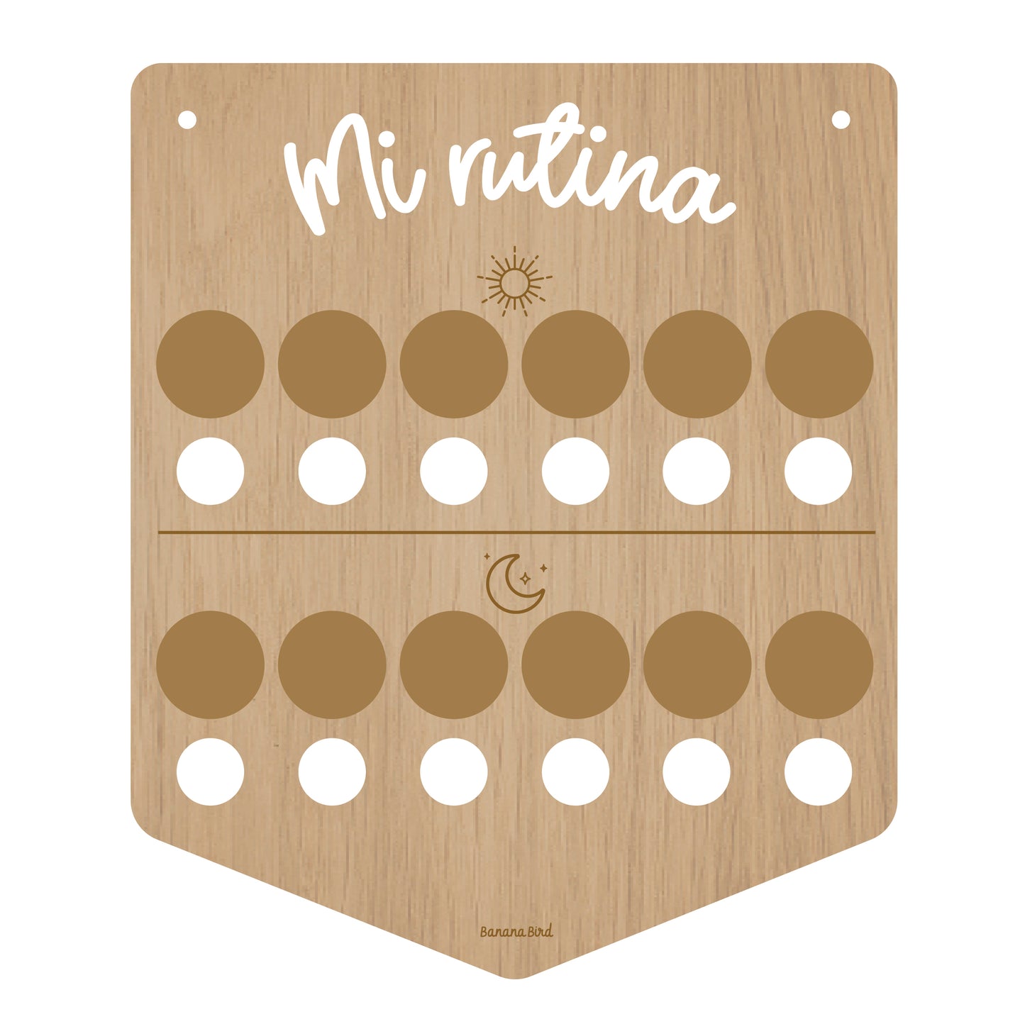 Tablero de rutinas en madera