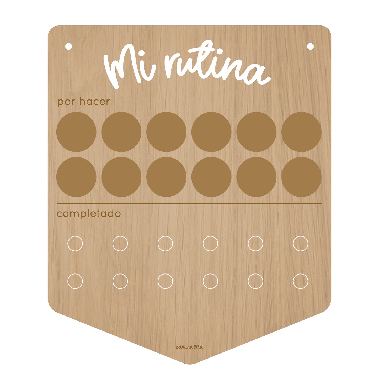 Tablero de rutinas en madera