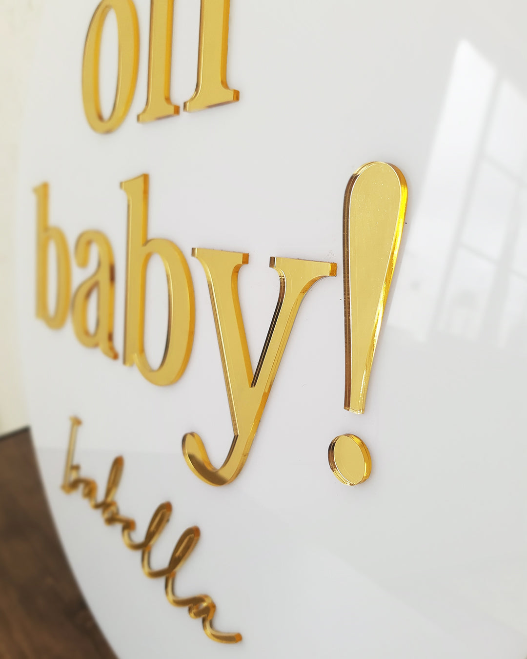 Letrero para Baby Shower en acrílico