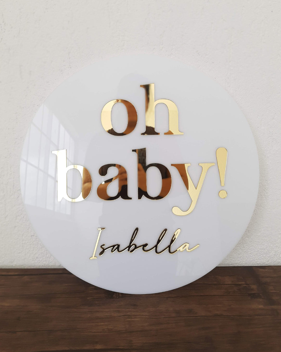 Letrero para Baby Shower en acrílico