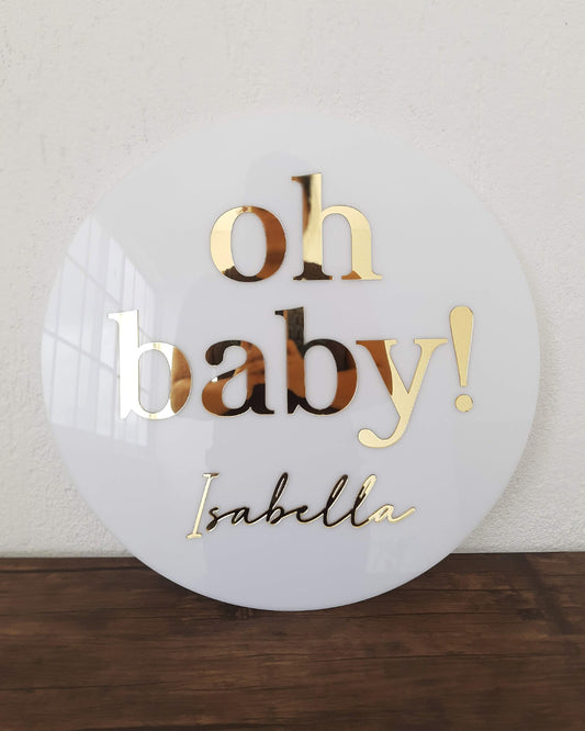 Letrero para Baby Shower en acrílico